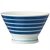 无印良品 MUJI 波佐见烧 饭碗 蓝条  粗条纹 约直径12.5×高7.5cm