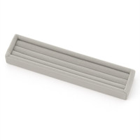 無印良品 MUJI 無印良品  亚克力展开式架用丝绒分隔箱/戒指用/灰色 约长16.7×宽3.7×高2cm