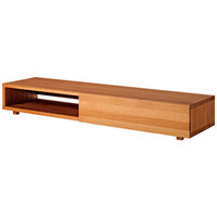 無印良品 MUJI 無印良品  白橡实木电视柜/附柜门/180cm 生成色 180*47*27cm
