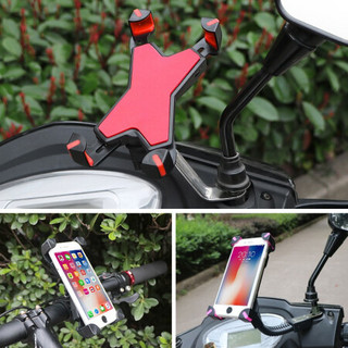凤凰自行车手机架摩托车用手机导航电瓶车电动手机车支架骑行装备 升级款- 黑色