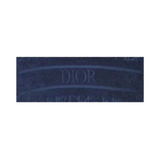 Dior迪奥男装徽标斜纹图案超大T恤罗纹饰面舒适透气时尚潮流百搭 蓝色 XS