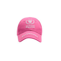 BALENCIAGA巴黎世家男女同款帽子WFP刺绣经典百搭休闲棒球帽 粉色