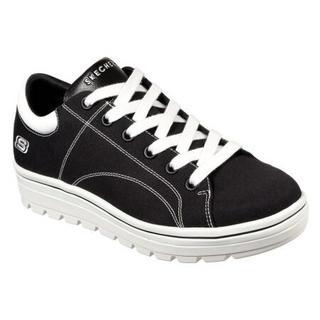 SKECHERS斯凯奇男鞋系带厚底板鞋休闲鞋52481 BLACK 11