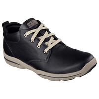 SKECHERS斯凯奇男鞋休闲鞋高帮系带64857 BLACK 11.5