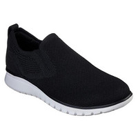 SKECHERS斯凯奇男鞋套脚透气商务鞋休闲鞋68307 Black/White 8