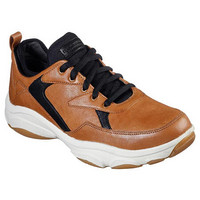 SKECHERS斯凯奇男士系带皮革质运动鞋休闲鞋68699 Cognac 10