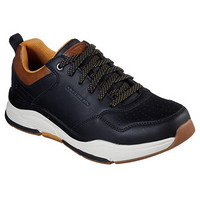 SKECHERS斯凯奇男鞋系带休闲鞋百搭鞋66204 BLACK 10