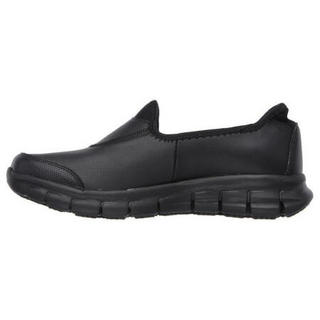 SKECHERS斯凯奇女鞋一脚蹬平底休闲鞋懒人鞋76536 BLACK 5