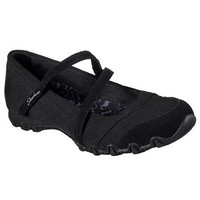 SKECHERS斯凯奇女鞋休闲鞋低帮浅口网面单鞋49405 BLACK 5.5