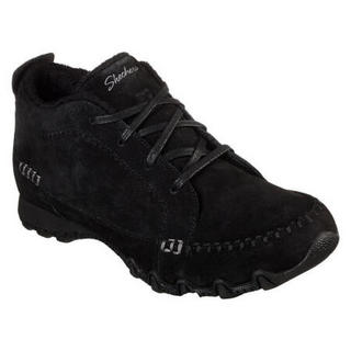 SKECHERS斯凯奇女鞋内增高系带保暖休闲鞋44706 BLACK 7.5