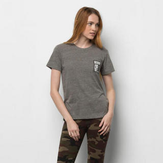 vans范斯T恤女舒适柔软印花短袖上衣3940508 Grey Heather Large