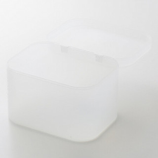 无印良品（MUJI） 聚丙烯化妆盒 附盖 半透明 大
