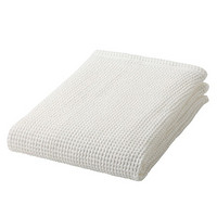 MUJI 棉蜂窝纹 小浴巾·薄型 毛巾 毛巾纯棉 本白色 60×120cm