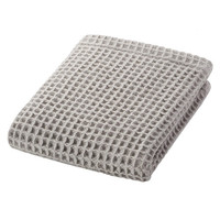 無印良品 MUJI 棉蜂窝纹 手巾・薄型 浅灰色 34×35cm