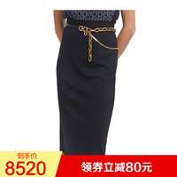 Ferragamo菲拉格慕女装及膝裙柔软平针织材质Catene金属细节3F165 717857 36