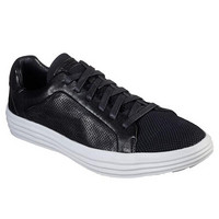 SKECHERS斯凯奇男鞋系带透气休闲鞋板鞋68688 Black/Gray 7.5