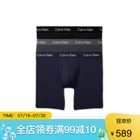 Calvin Klein CK内裤平角裤弹力修身短裤三条装 Black/Dark Grey/Navy S