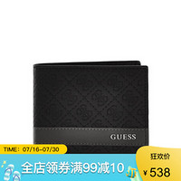 GUESS盖尔斯钱包男士4-G标志印花钱夹卡包31GU13X011 black/grey ns