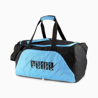 PUMA彪马男女健身包旅行包拉链拼色Logo印花76536 Luminous Blue-Puma Black M