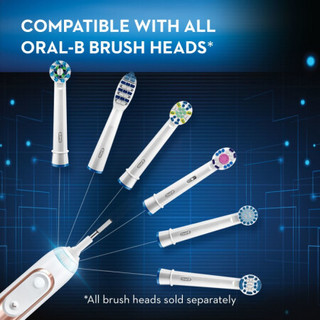 美国直邮 博朗欧乐B（Oral-B）Genius 8000 成人声波智能精密情侣电动牙刷充电式自动 白色
