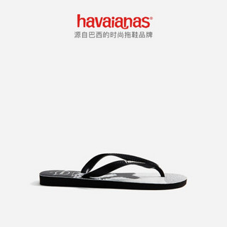 Havaianas哈唯纳Top Photo Print 2020新哈瓦那ins男女外穿人字拖鞋男鞋 4058-暗黑色/印花 适合 39-40码