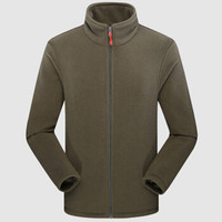 富铤(FORTEI)棉衣男棉服2019秋冬新款抓绒衣男情侣款摇粒绒开衫保暖外套 8099 军绿色(男款) M