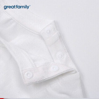 歌瑞家（greatfamily）童装婴儿衣服夏季短袖T恤男女宝宝套头半袖上衣 白色100码