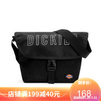 Dickies 迪凯斯新品单肩包男韩版ins时尚斜挎包女学生邮差包大包D18-S030 黑色