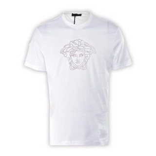 versace范思哲短袖奢侈品男士棉质美杜莎印花T恤 A77532 HK 米白色 M
