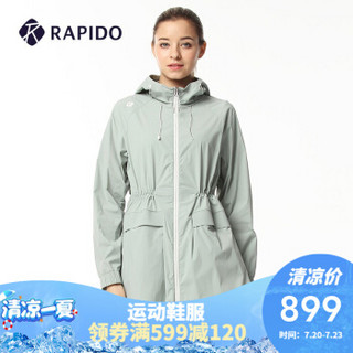 RAPIDO 韩国三星 2019女士春长款运动休闲夹克外套CP9239J08 绿色 160/84A