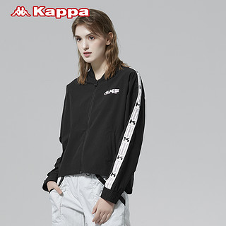 Kappa卡帕女串标防风衣梭织棒球服夹克外套休闲开衫长袖2020新款