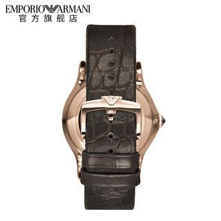 Armani阿玛尼 EMPORIO ARMANI正品男士手表机械表简约真皮鳄鱼皮瑞士手表ARS3012