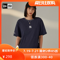New Era纽亦华宽松短袖T恤女情侣新品休闲轻薄透气衫