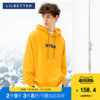 Lilbetter秋季卫衣男慵懒字母印花上衣潮流宽松外套男士连帽卫衣