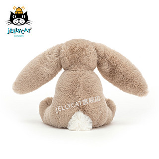 jELLYCAT 邦尼兔 WOODEN TOYS系列 BAS4WBB 害羞浅棕色邦尼兔玩具木环 米色