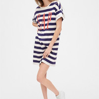 Gap 盖璞 000582288 女装 徽标LOGO圆领短袖连衣裙