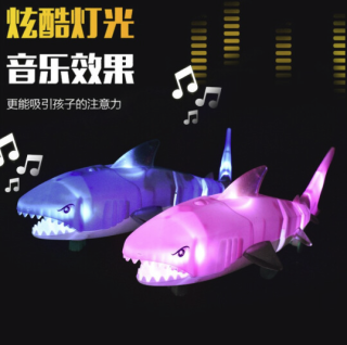 JIMITU 吉米兔 电动牵绳发光音乐鲨鱼 颜色随机