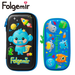 folgemir 跟我来 多功能EVA文具盒 2个装 萌星猴+小怪兽 *2件