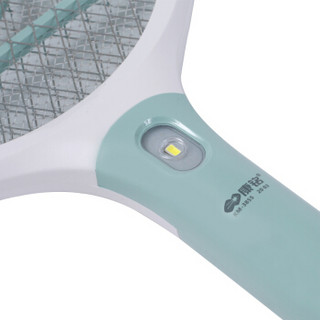 康铭（KANGMING）电蚊拍充电式LED可照明安全环保可灭苍蝇KM-3855浅蓝