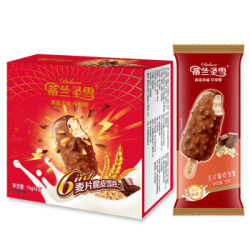 蒙牛 蒂兰圣雪 麦片脆皮口味雪糕 70g*6支*9件+随变 冰淇淋 65g*6支*4件