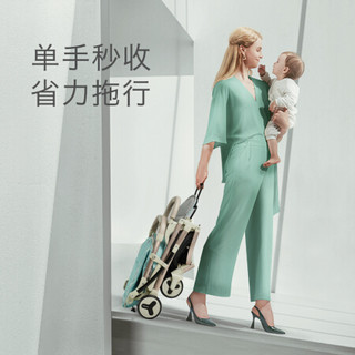 babycare婴儿推车 婴儿车可坐可躺 轻便折叠宝宝儿童伞车手推车8706 珀尔里粉