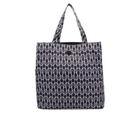 芙拉 FURLA SS20 DIGIT系列 织物 黑色+白色+粉色 印花大容量托特包手拿包挎包单肩包 送女友1055644