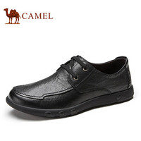 骆驼（CAMEL） 舒适英伦百搭商务休闲皮鞋男 A012155340 黑色 39