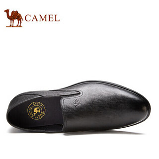 骆驼（CAMEL） 柔软英伦风牛皮正装男士皮鞋 A012102560 黑色 38