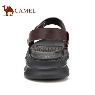 骆驼（CAMEL） 凉鞋男耐磨两穿商务牛皮沙滩潮流休闲鞋 A022211152 棕色 40