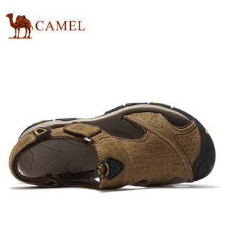 骆驼（CAMEL） 凉鞋男包头休闲牛皮时尚户外沙滩鞋 A022307342 古铜 43