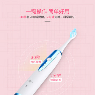 博皓（prooral）电动牙刷 成人充电式声波振动牙刷 2081 激光蓝