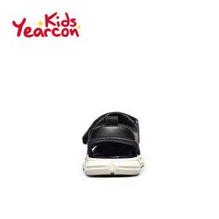 意尔康童鞋2020夏季韩版儿童鞋子中大童包头运动休闲男童凉鞋ECZ0348038 黑色 27