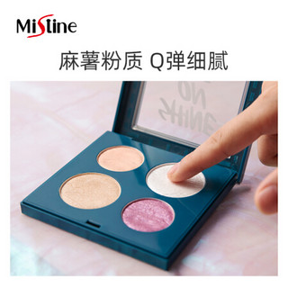 Mistine（蜜丝婷）四色高光粉饼闪粉提亮脸部鼻影修容腮红一体盘