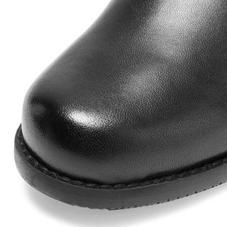 STUART WEITZMAN 斯图尔特·韦茨曼 女士黑色织物皮革拼接平底长靴 5050 BLACK NAP/STR GABRDNE 8.5/39